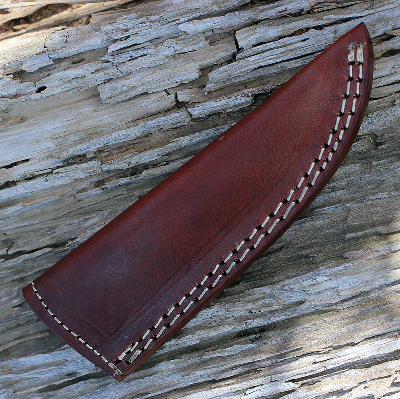 Damascus 1129 Small Skinner, 3" Damascus Plain Blade, Natural Bone Handle