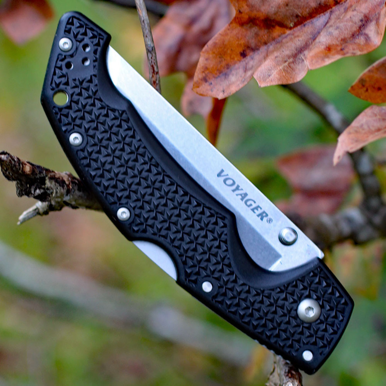 Cold Steel Large Voyager Folder - Blk Grive-Ex (4" AUS10A) 29AT