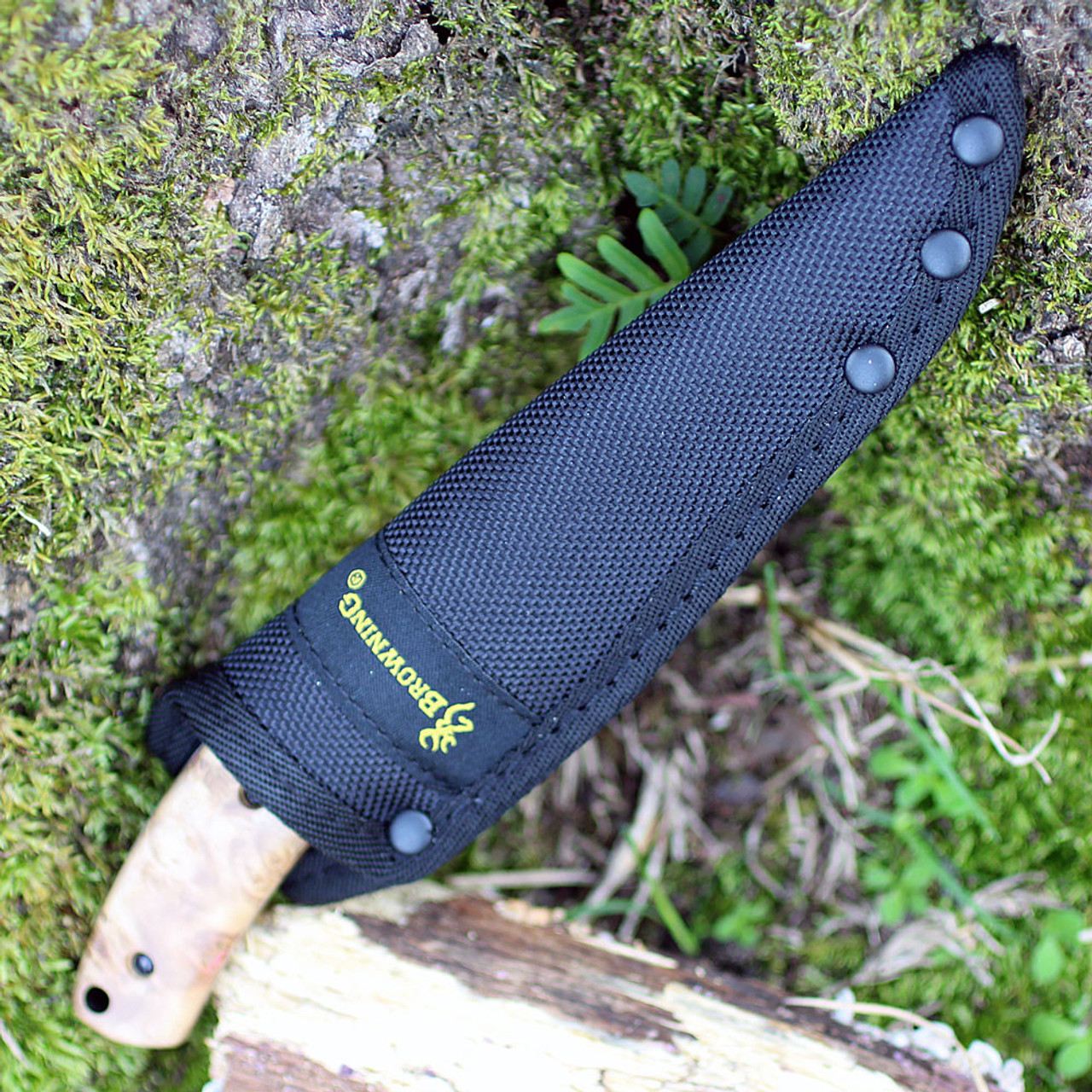 Browning Rosewood Fixed Blade, 3.5" Stainless Plain Blade, Rosewood Handle