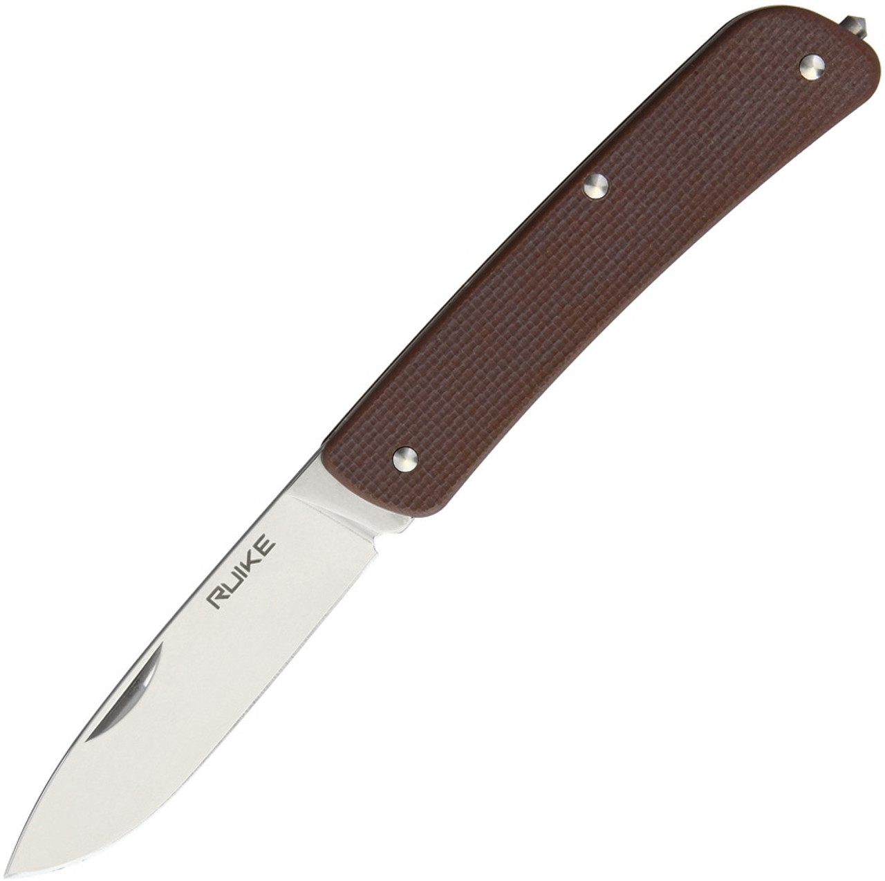 Ruike L11-N Criterion Collection, 3.35" 12C27 Plain Blade, Brown G-10 Handle