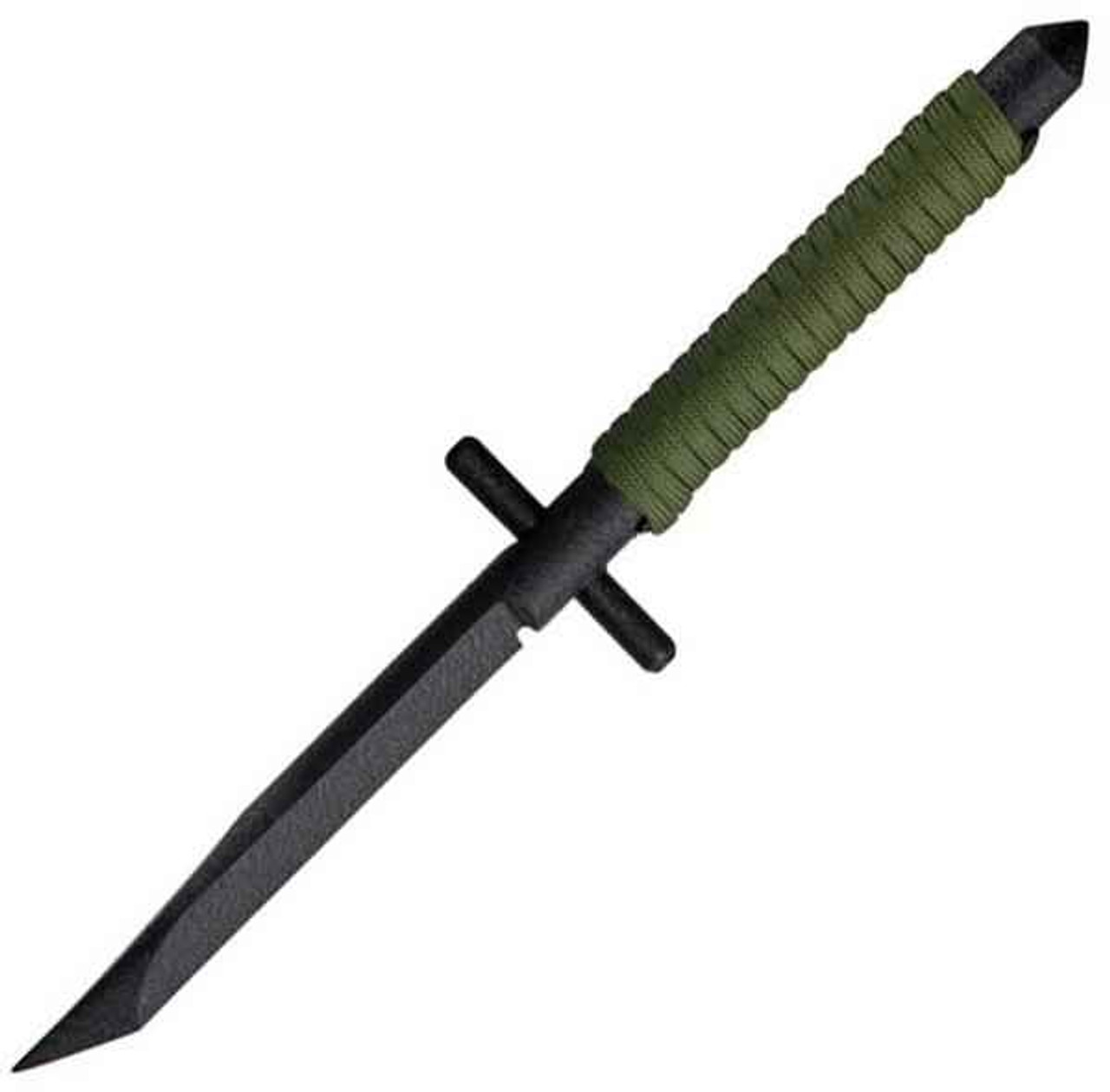 Shadow Tech STK073 Scorpion, 4" O1 Steel Blade, OD Green Paracord Wrapped Handle, Black Kydex Sheath