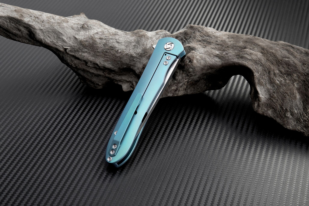 Artisan ATZ1707GGN Shark, 3.94" S35VN Plain Blade, Green Titanium Handle