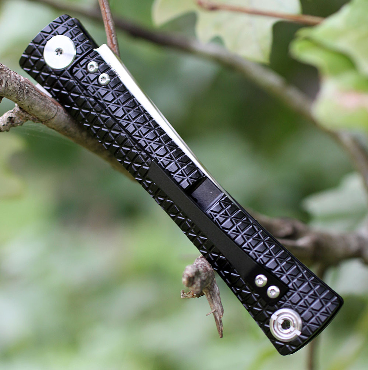 Artisan S Waistline ATZ1805GBKM, 4" M390 Plain Blade, Black Titanium Handle