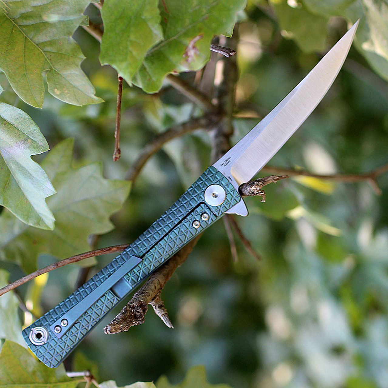 Artisan ATZ1805GGNS S Waistline, 4" S35VN Plain Blade, Green Titanium Handle