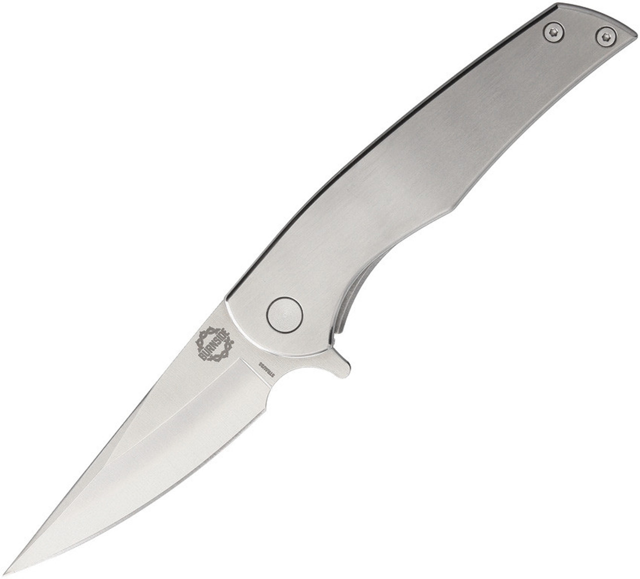 Burnside Strauss, 3.2" D2 Plain Blade, Titanium Handle
