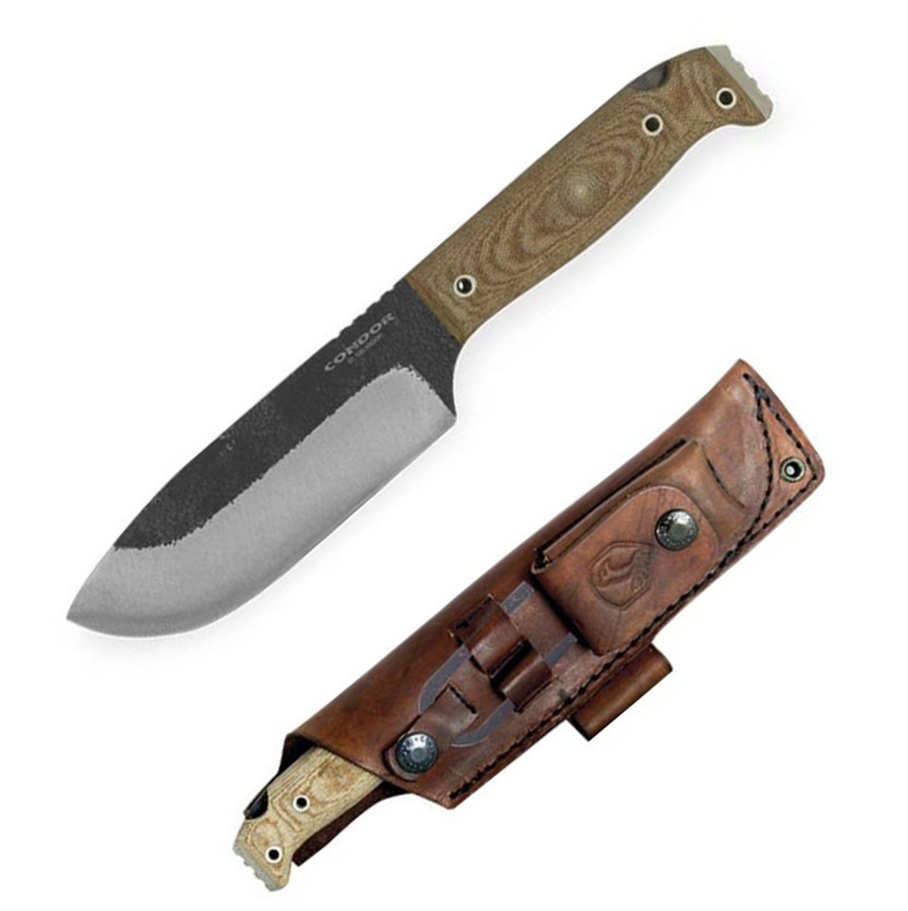 Condor Selknam Knife CTK3921-5.1HC, 5.1 in. 1075 High Carbon Steel, Micarta Handle