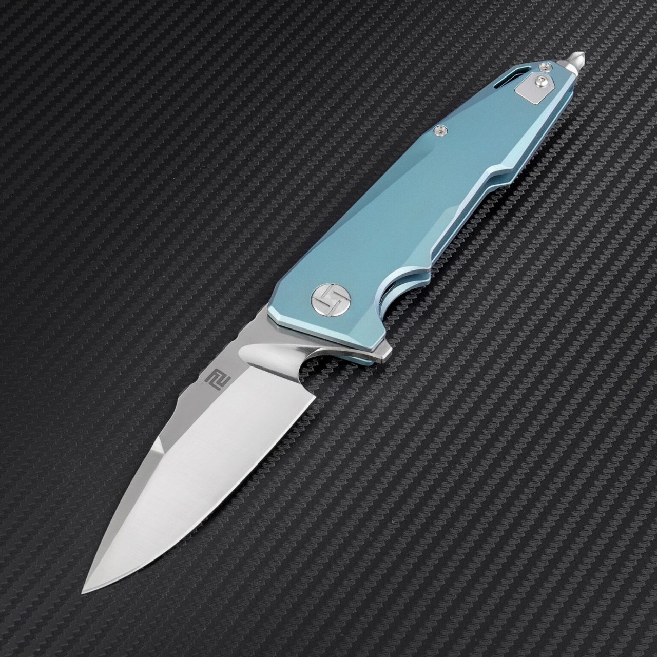 Artisan Predator ATZ1706GGN, 3.74" S35VN, Green TC4 Titanium Handle
