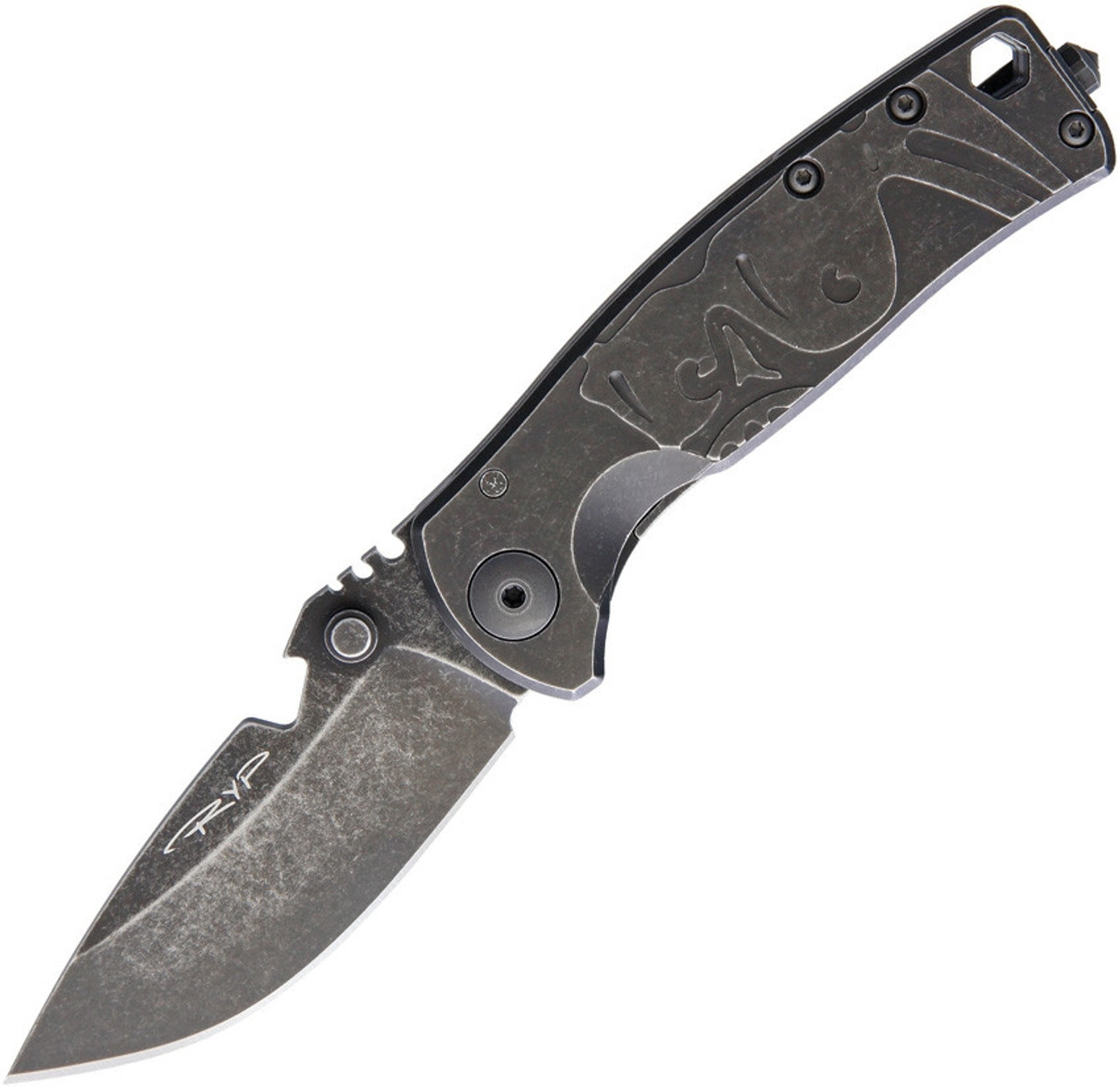 DPx HEST/F Urban Titanium Black Framelock, 2.9" CPM S35VN Plain Blade, MR. DP Edition, DPXHSF034