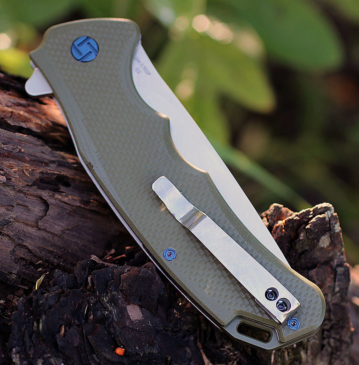 Artisan Tradition ATZ1702PGN, 3.94" D2 Plain Blade, OD Green G-10 Handle