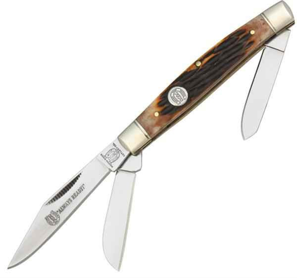 Rough Ryder Stockman RR195, Jigged Bone Handle