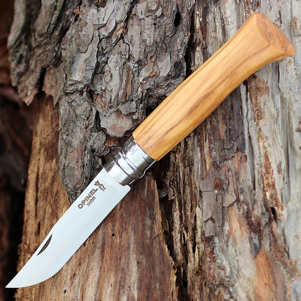 Opinel No8 Olive Wood Handle Folding Knife 3 35 12c27 Sandvik
