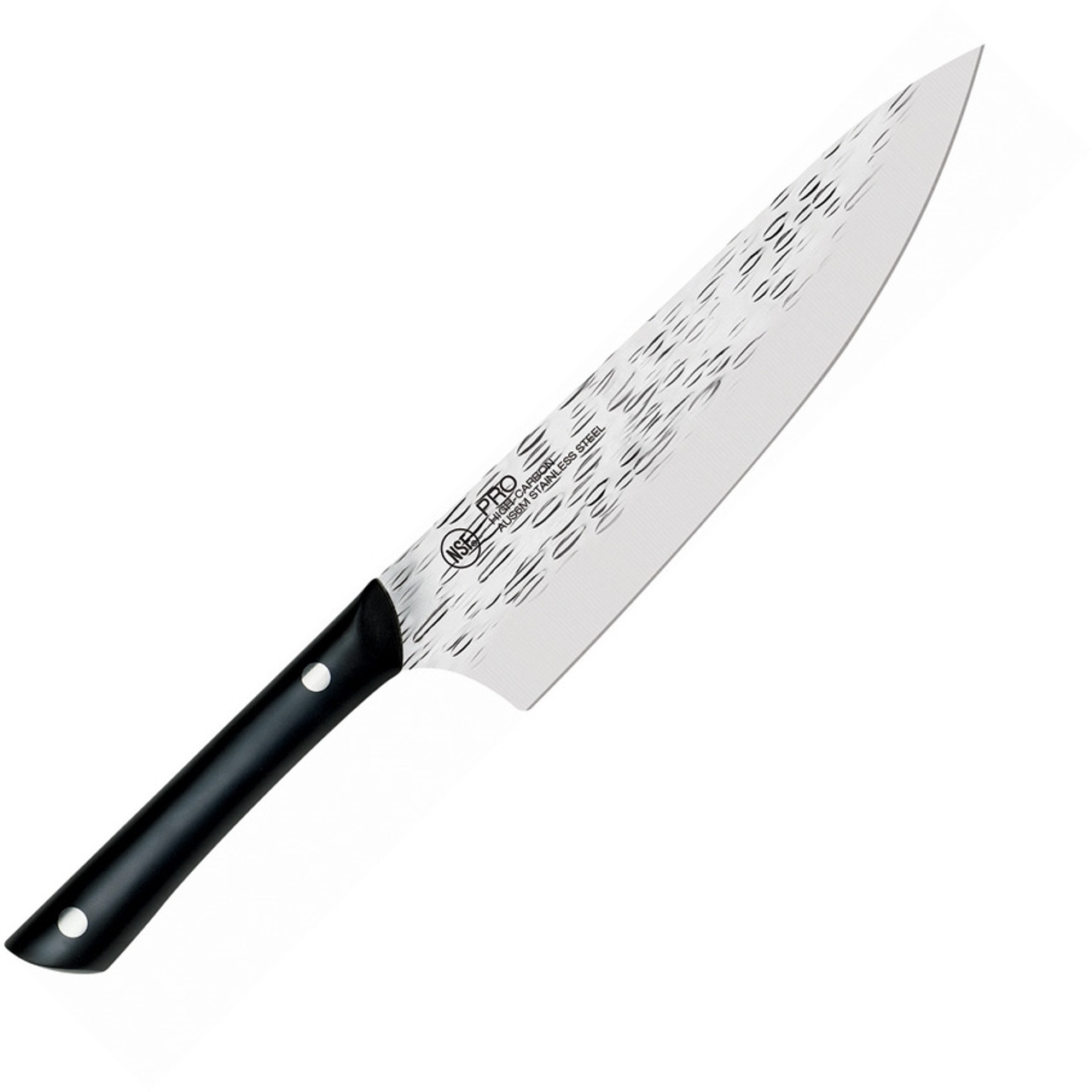 Kershaw Kai Pro Chef's Knife HT7066, 8" AUS6M Steel Hammered Blade