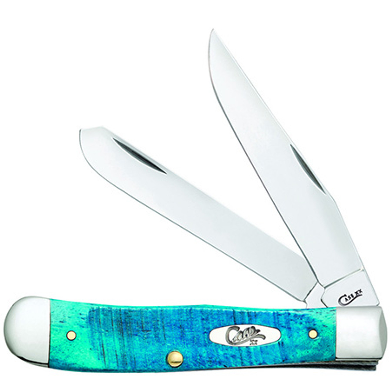 Case Trapper 25592 Caribbean Blue Bone Handle (6254 SS)