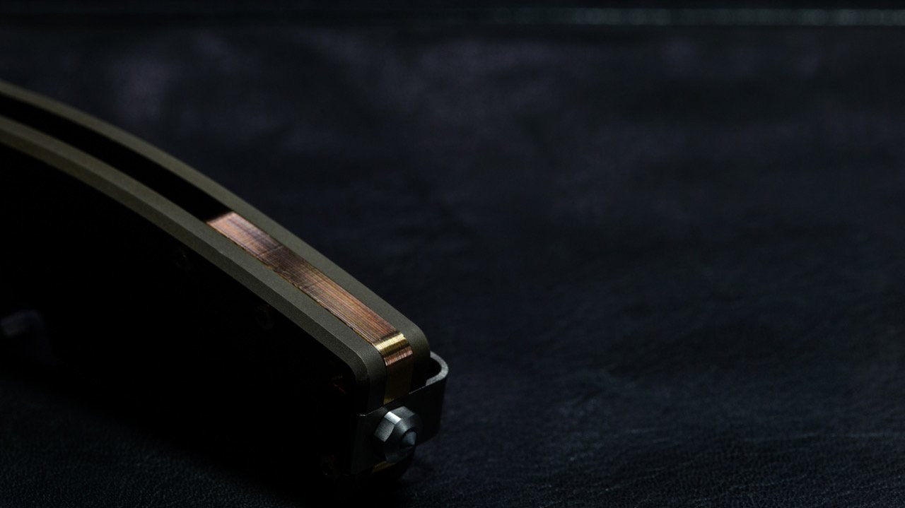 DPx HEST/F Urban Titanium Bronze Framelock, 2.9" CPM S35VN Plain Blade, DPXHSF033