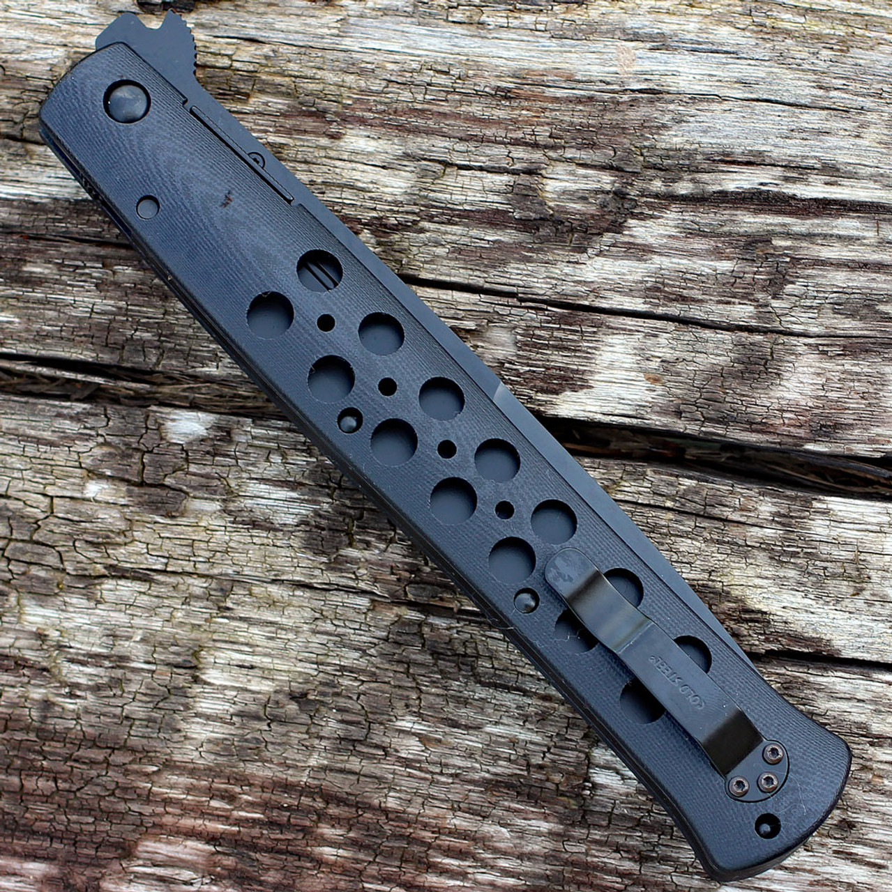 Cold Steel Black Ti-Lite VI 6” Blade Tactical Stiletto Folding Survival  Knife Folding Blade Knife 26SXP