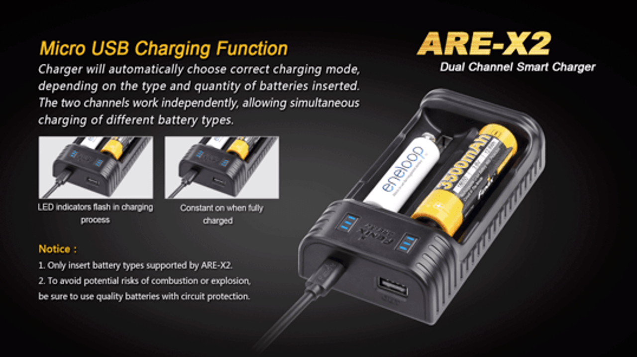 Fenix ARE-X2 2 Dual Chanel Smart Charger