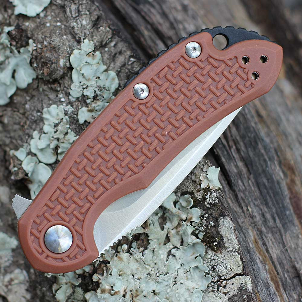 Steel Will Cutjack, 3" Satin D2 Steel C22M-TN Blade, Tan Fiberglass Reinforced Nylon Handle