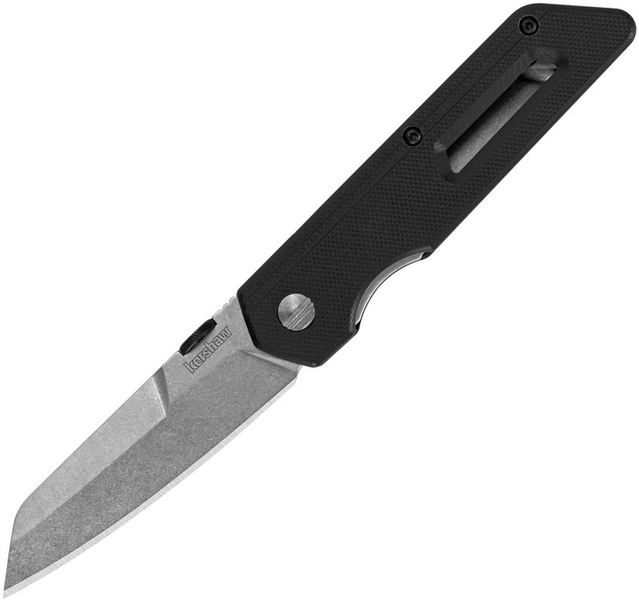 Kershaw 2050 Mixtape, 3.1" 8Cr13MoV Stonewash Plain Blade, Black GFN Handle
