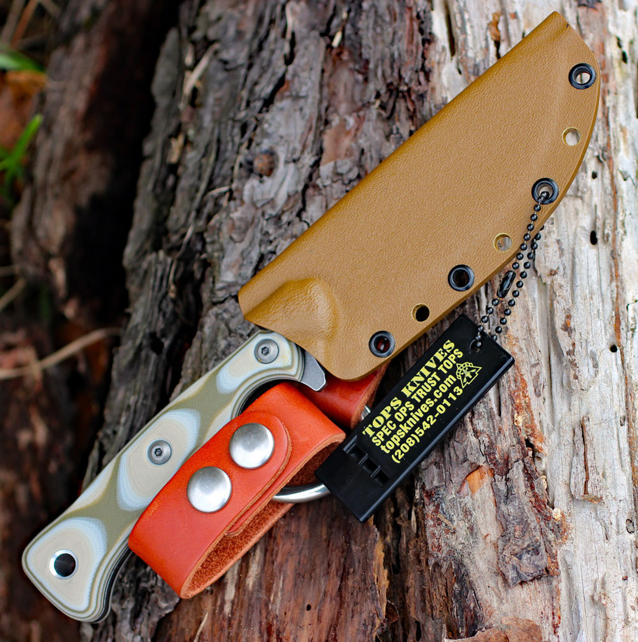 TOPS Camp Creek CPCK01, 4.38" CPM S35VN Tumble Blade, Camo G10 Handle