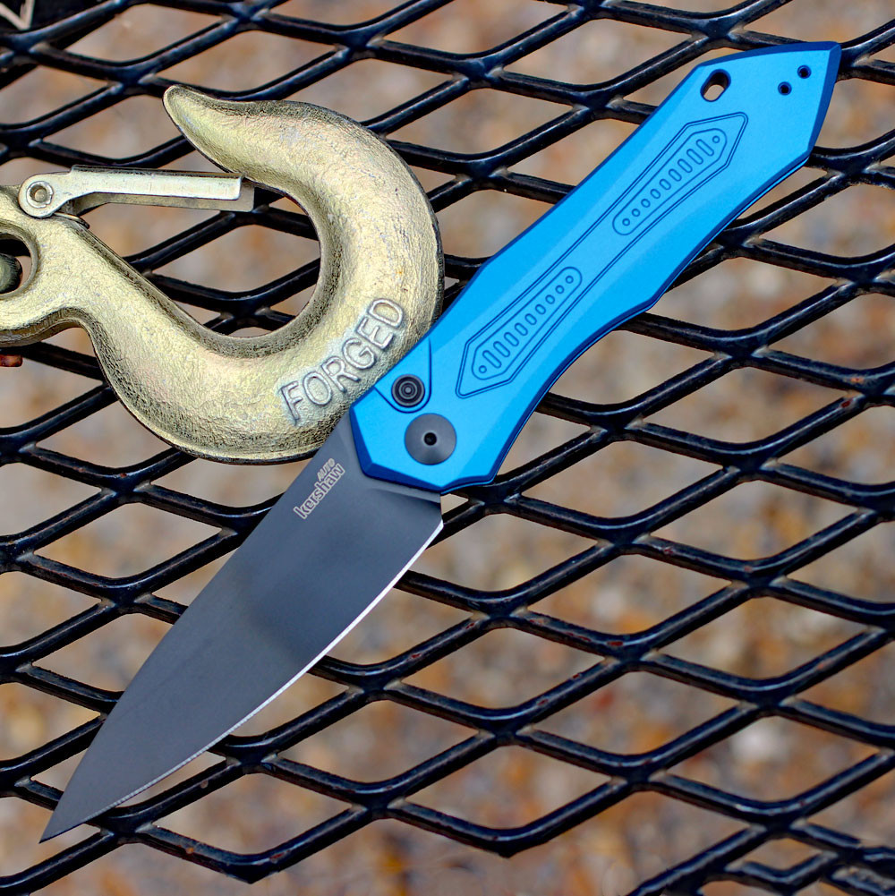 Kershaw Launch 6 Automatic 7800BLUBLK | CPM-154 Black DLC | Knifeworks