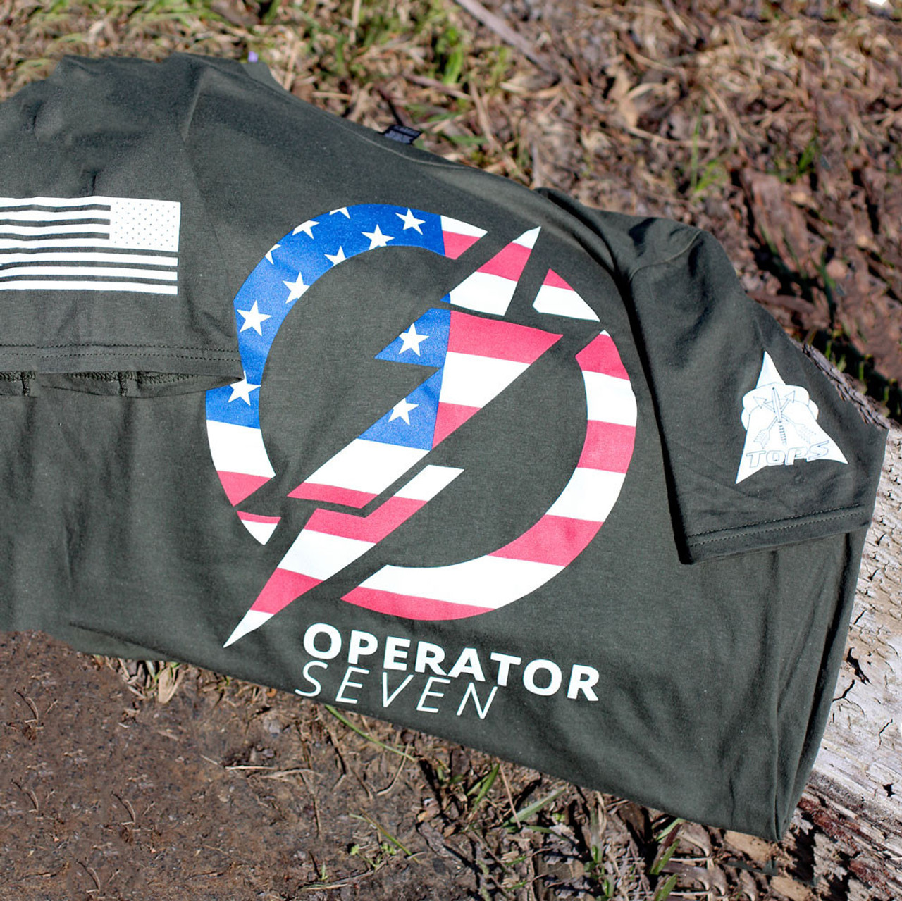 Tops Operator 7 T-Shirt, OD Green - Large
