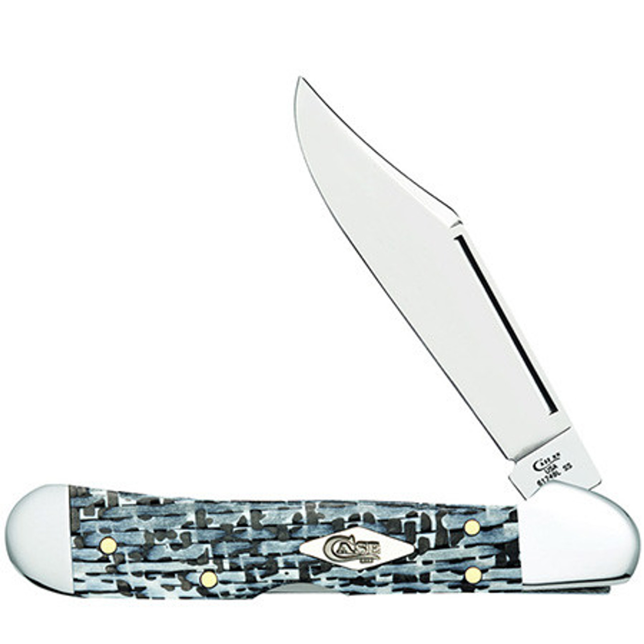 Case 38926 Mini Copperlock, White & Black Carbon Fiber Weave (101749L SS)