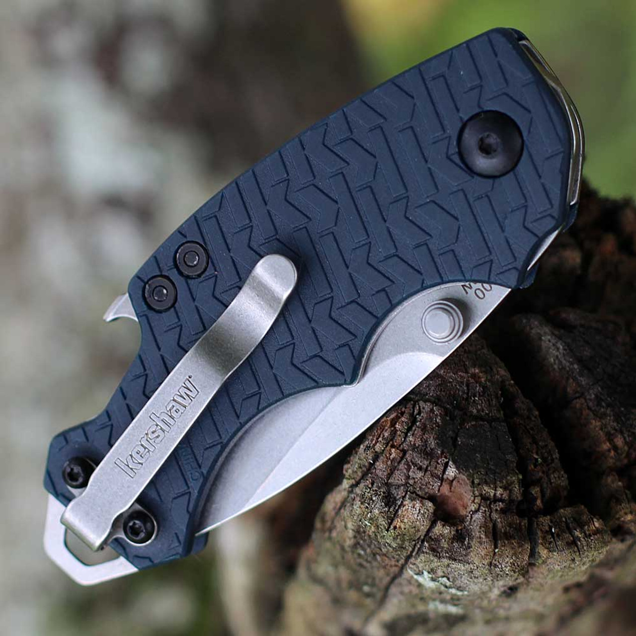 Kershaw Shuffle Linerlock , 2.5" Stonewash 8Cr13MoV Blade, Navy Textured Nylon Handle