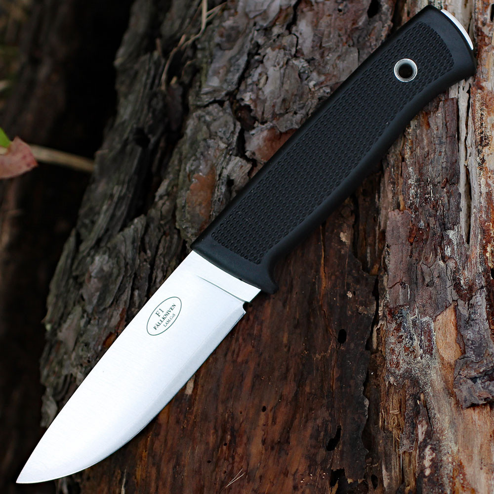 Fallkniven F1ZCoS Military Survival Knife, 3.81" Lam.CoS Satin Blade, Thermorun Handle, Zytel Sheath