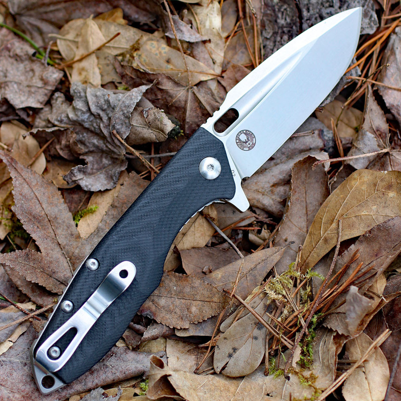 Boker Plus Mini Caracal (01BO756) 3.15" D2 Stonewashed Drop Point Plain Blade, Black G-10 Handle