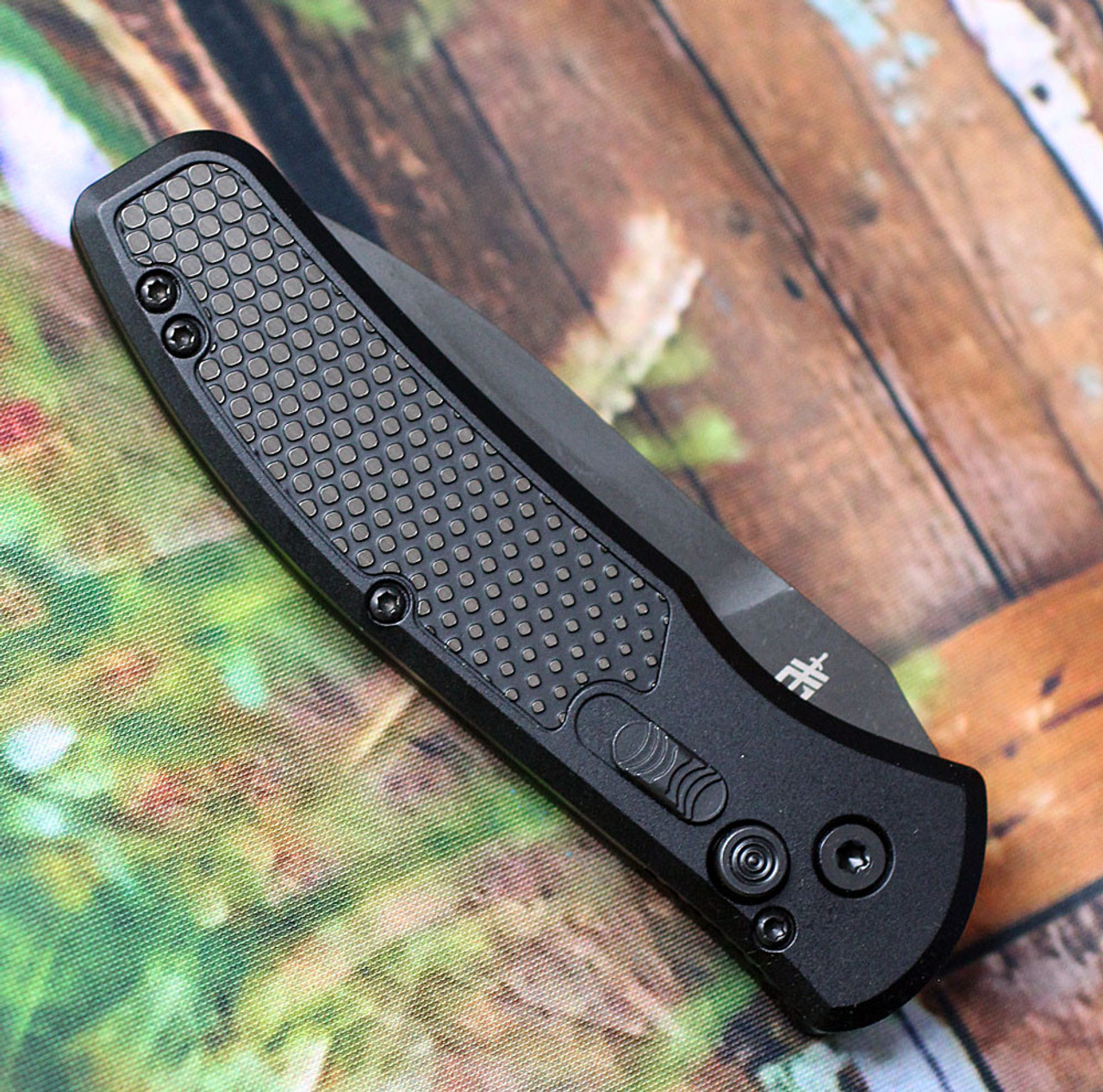 Gerber Empower Auto 30-001321, 3.25" Black CPM-S30V  Plain Blade, Black Aluminum Handle