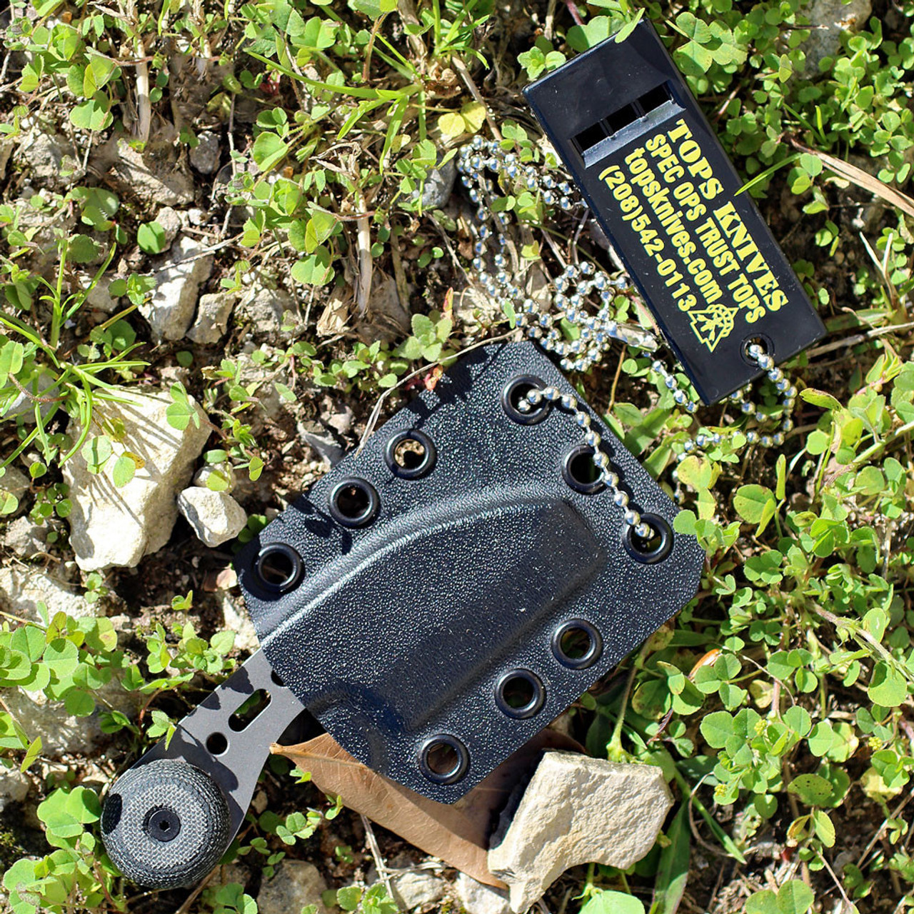 TOPS Knives 3 Bros Sheep's Foot - 1095 Carbon Steel Blade, Blk Canvas Micarta 3BR-03