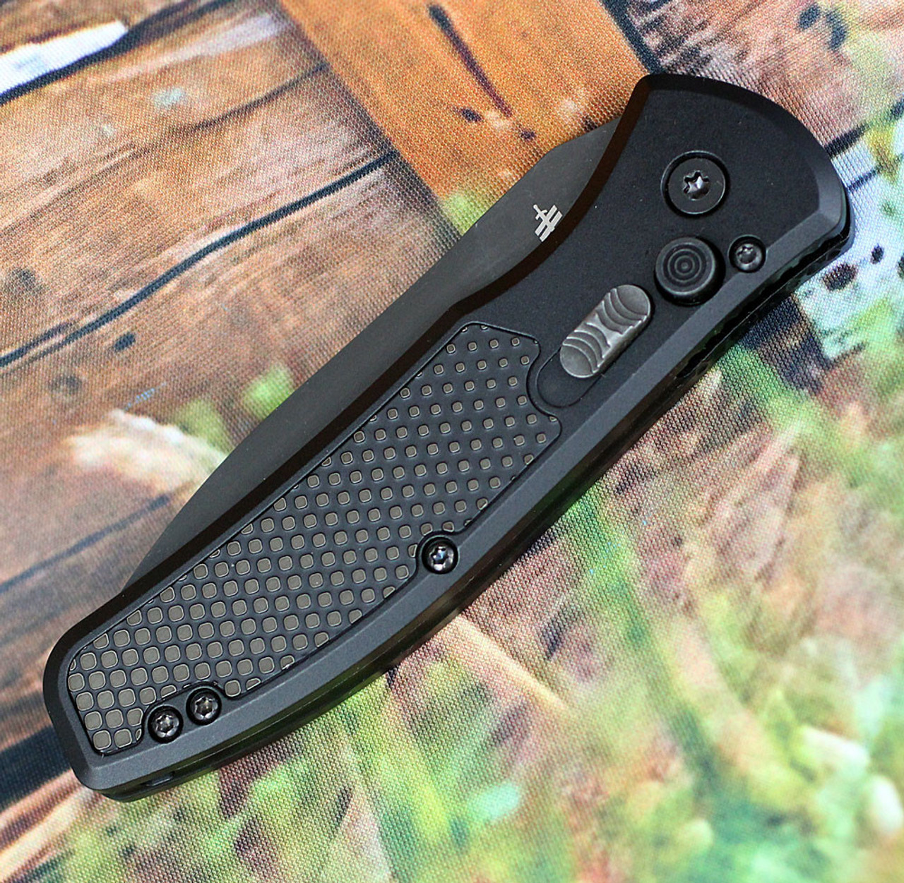 Gerber Empower Auto 30-001636, 3.25" Black CPM-S30V  Part Serrated Blade, Black Aluminum Handle