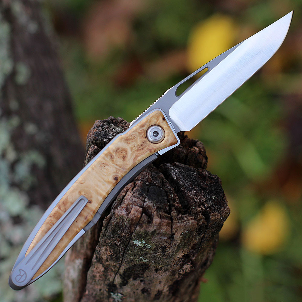 Chris Reeve Mnandi Inlay Box Elder Drop Point | MNA-1008 | Knifeworks