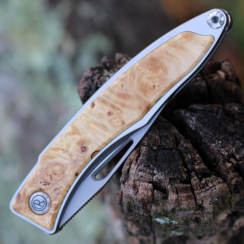 Chris Reeve Mnandi MNA-1008 Box Elder Burl Inlay Handle