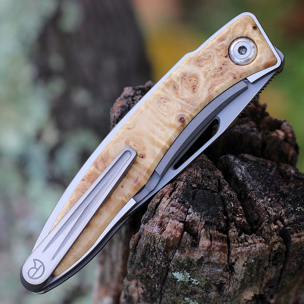 Chris Reeve Mnandi Inlay Box Elder Drop Point | MNA-1008 | Knifeworks