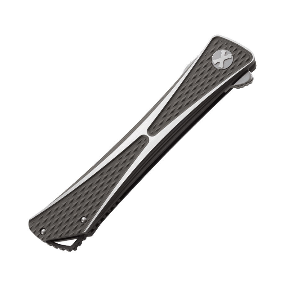 CRKT Jumbones (CR7532) 4.85" AUS-8 Satin Drop Point Plain Blade, Gray Aluminum Handle