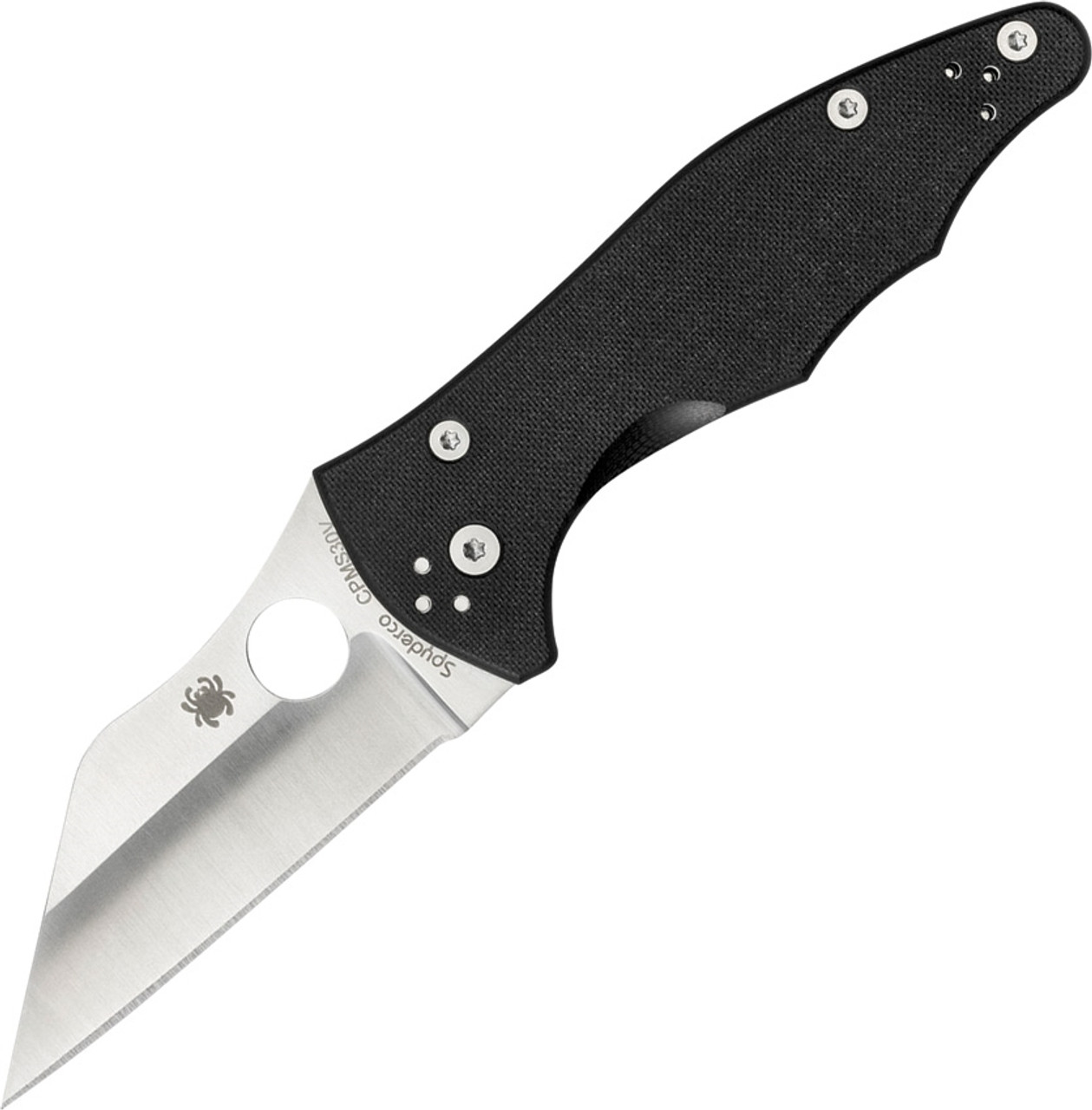 Spyderco Yojimbo 2 (C85GP2) - 3.11" Satin CPM-S30V Wharncliffe Plain Blade, Black G-10 Handle