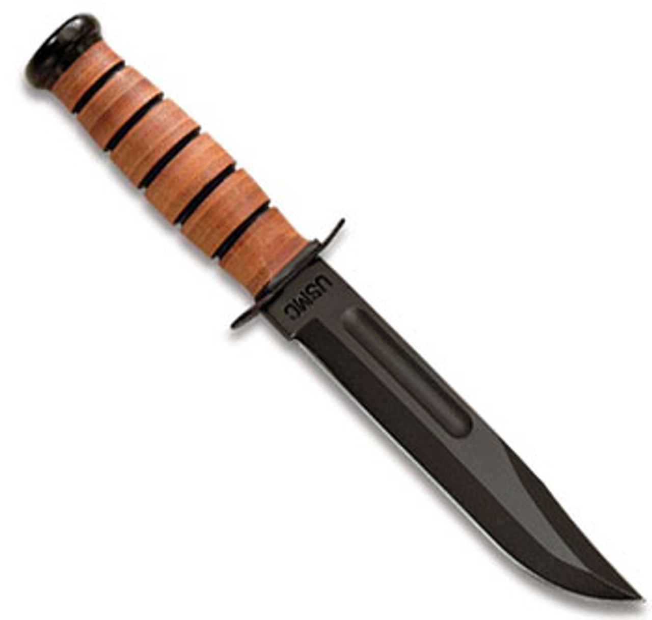 Ka-Bar USMC Leather (7" Black 1095 Cro-Van) 5017