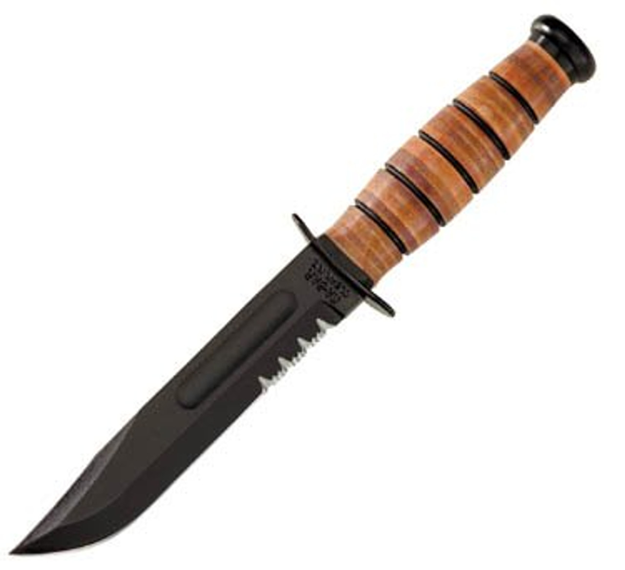 Ka-Bar US Army Leather (7" Black 1095 Cro-Van) 5019