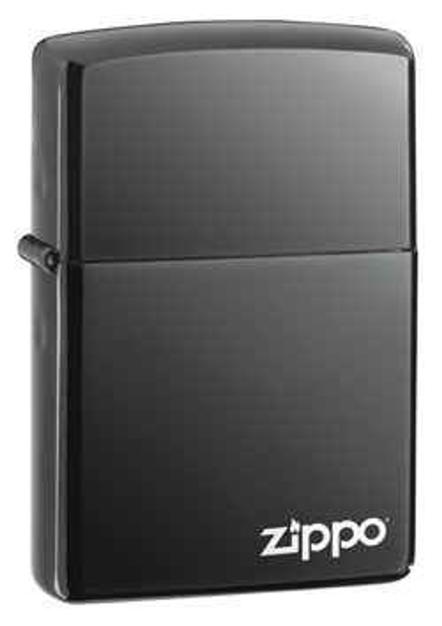 Zippo Z150ZL Classic Lighter, Black Ice with Zippo Logo