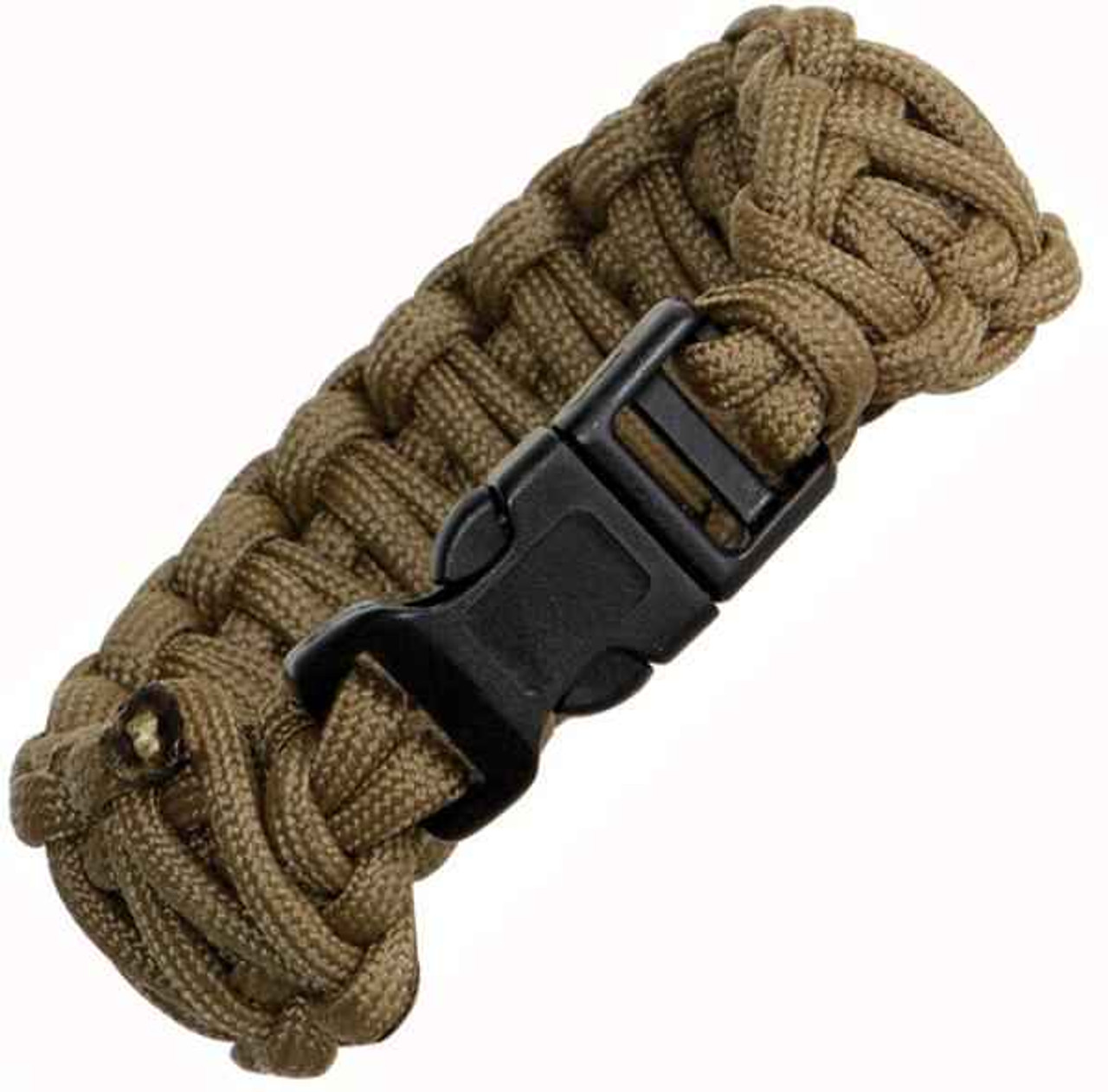 Knotty Boys Coyote Brown Fat Boy Survival Bracelet. Size: Medium