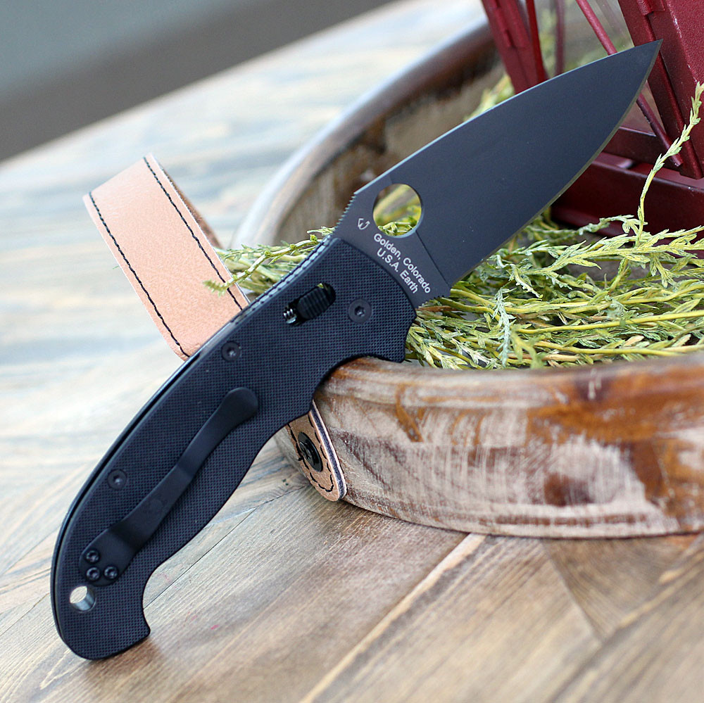 CPM S30V Black DLC Plain Edge Blade