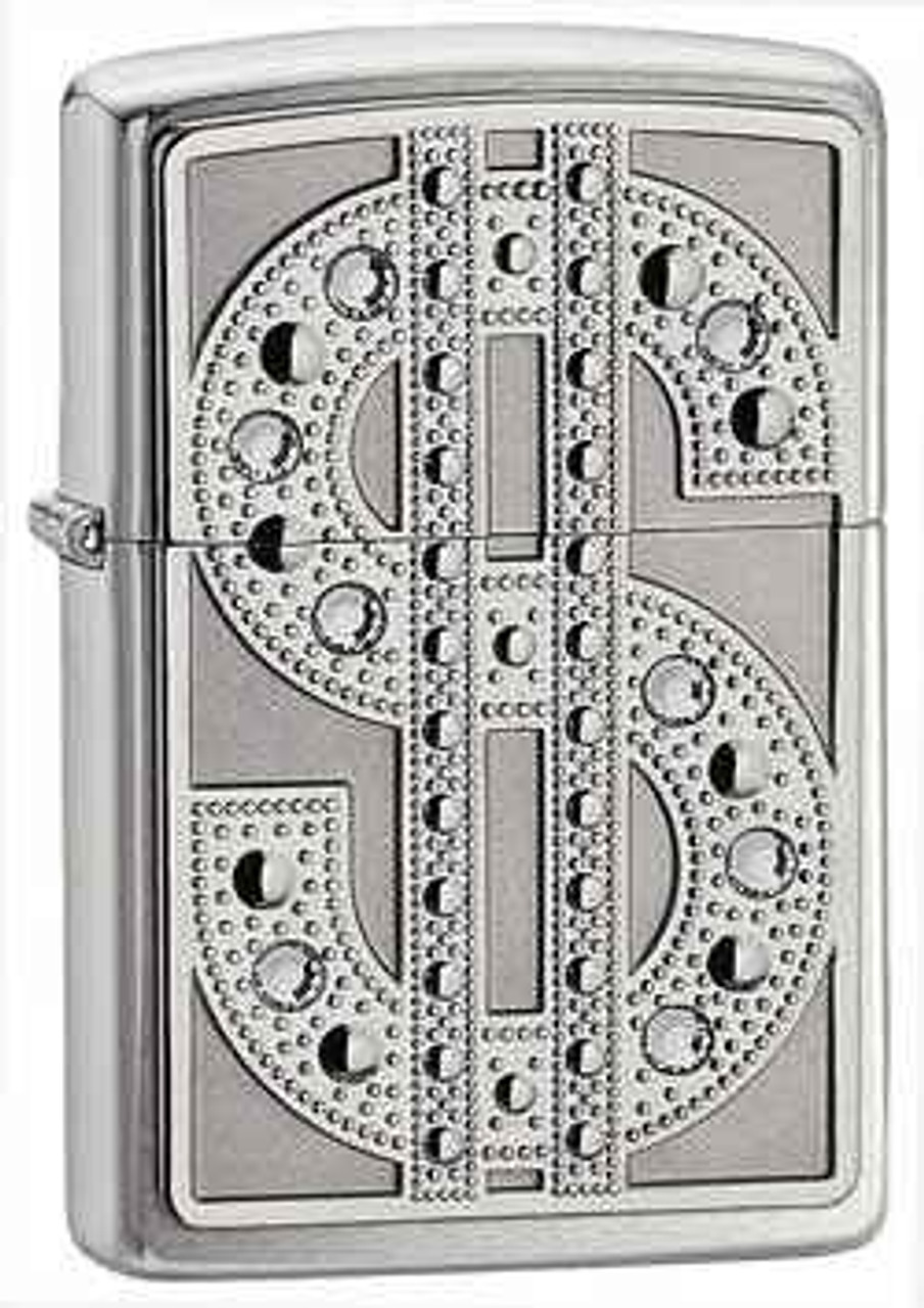 Zippo Z20904 Swarovski, Bling Emblem, High Polish Chrome