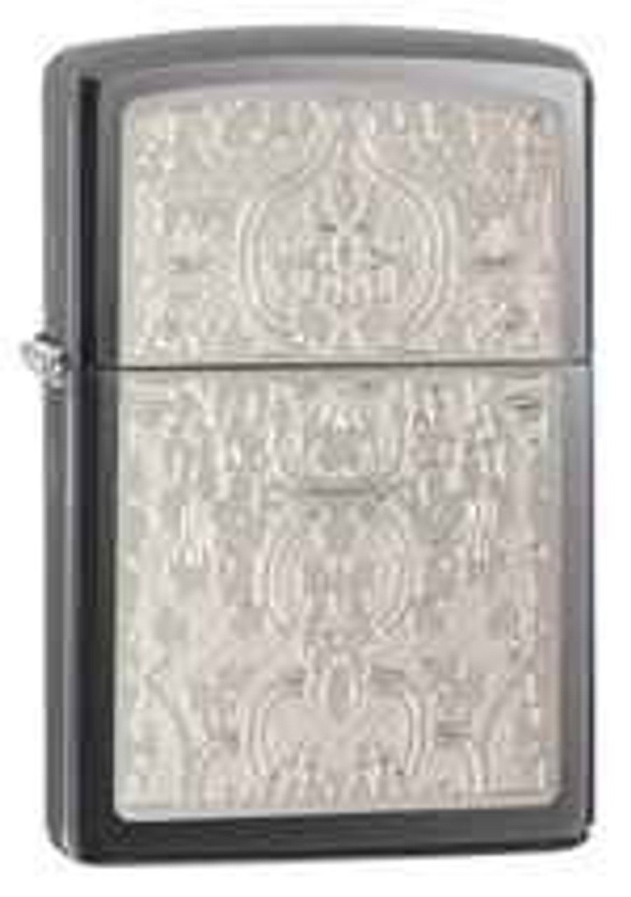 Zippo Z28469 Classic, Oriental Abstract, Black Ice