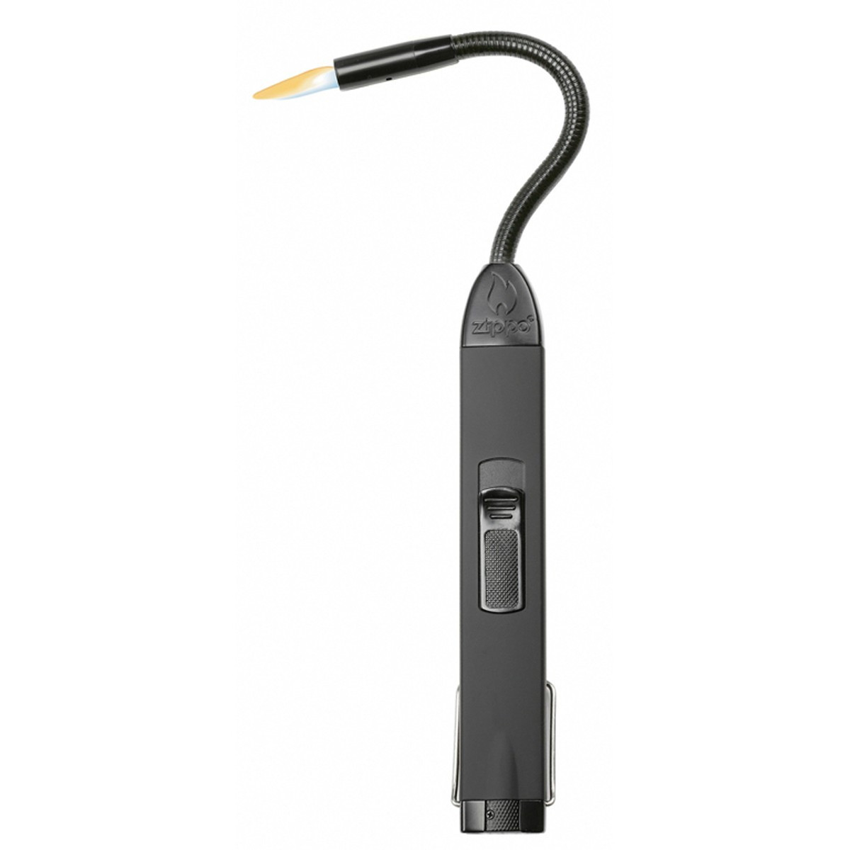 Accendino Multiuso Zippo Flex Neck, Collo Flessibile, Ricaricabile, Fiamma Doppia, Resistente Al Vento, Sicuro Per Bambini, Nero Opaco