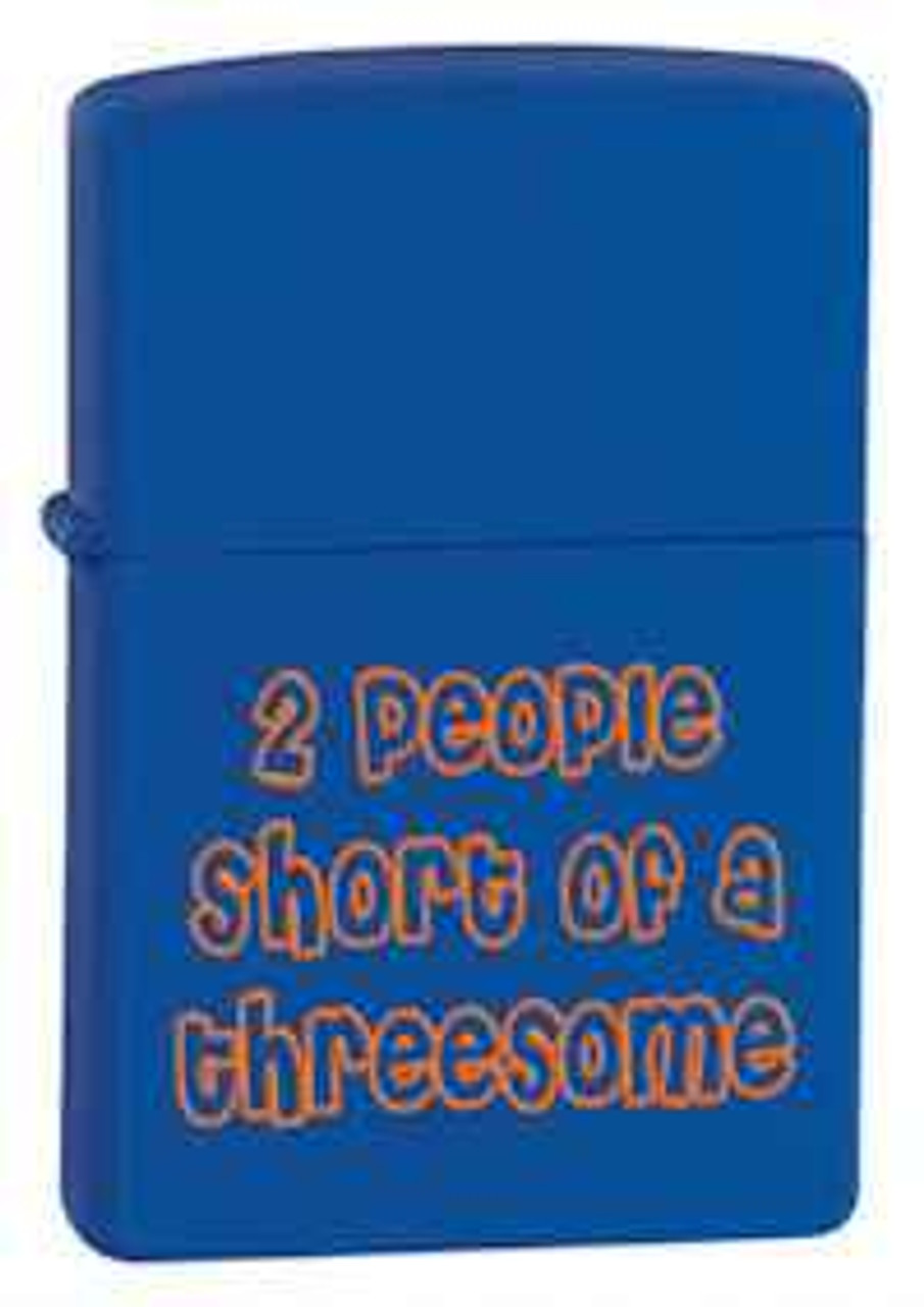 Zippo Z24722 Classic, Blue Matte Two People Short of a Threesome
