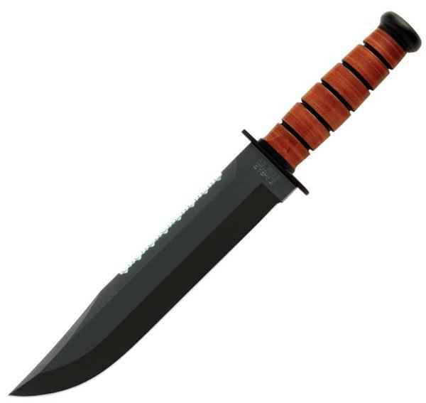 Ka-Bar Big Brother Leather (9.375" Black 1095 Cro-Van) 2217