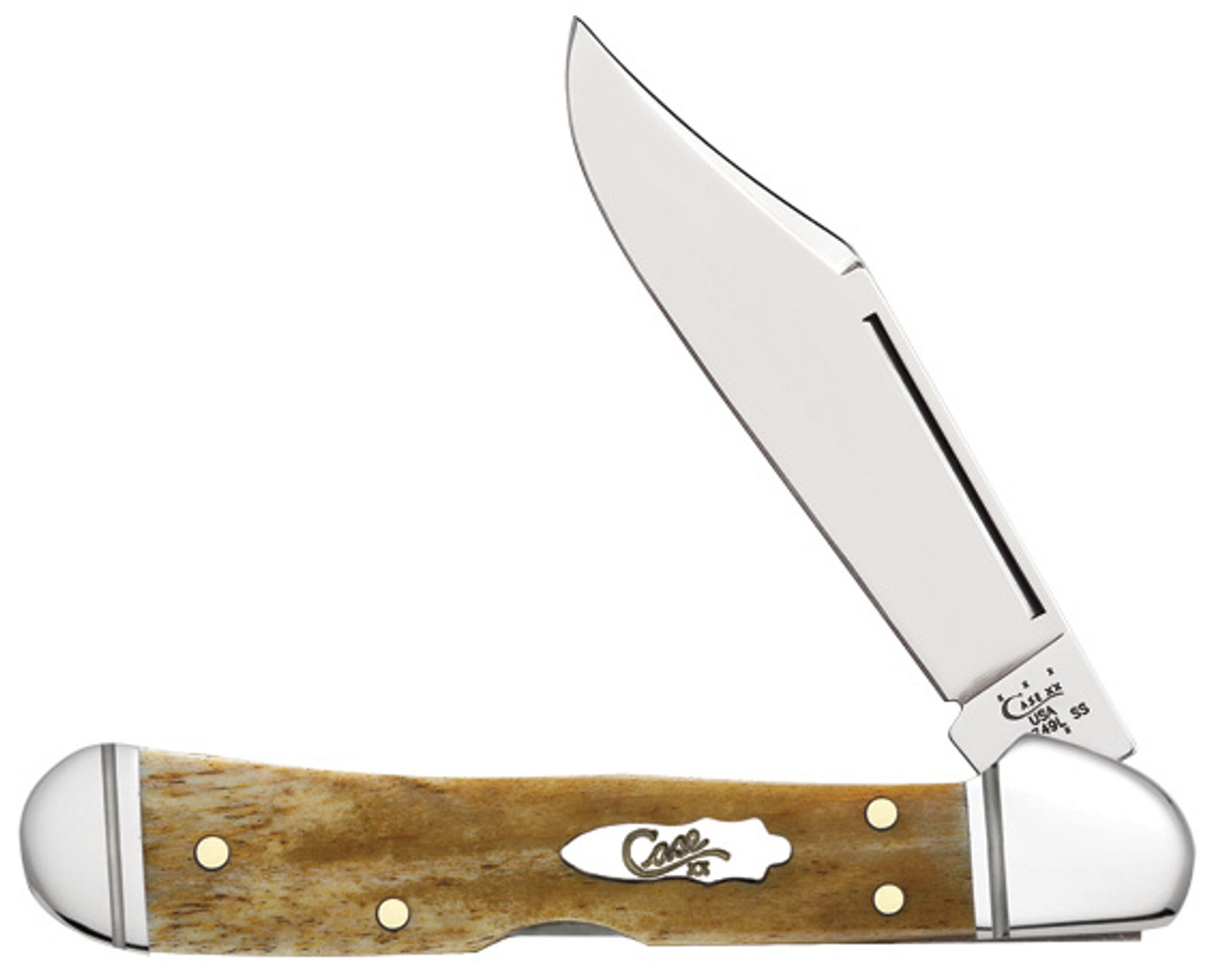 Case 58186 Mini CopperLock, Smooth Antique Bone (61749L SS)