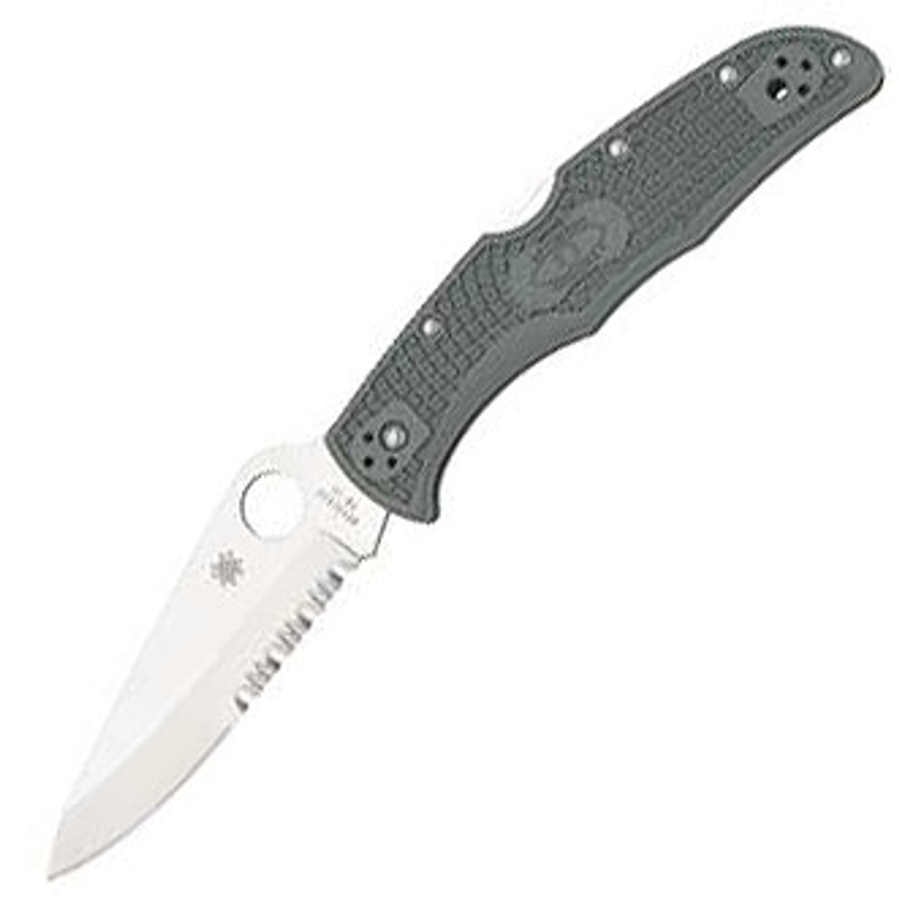 Spyderco Endura 4 (C10PSFG) 3.75" VG-10 Satin Serrated Combo Blade, Foliage Green Polymer FRN Handle