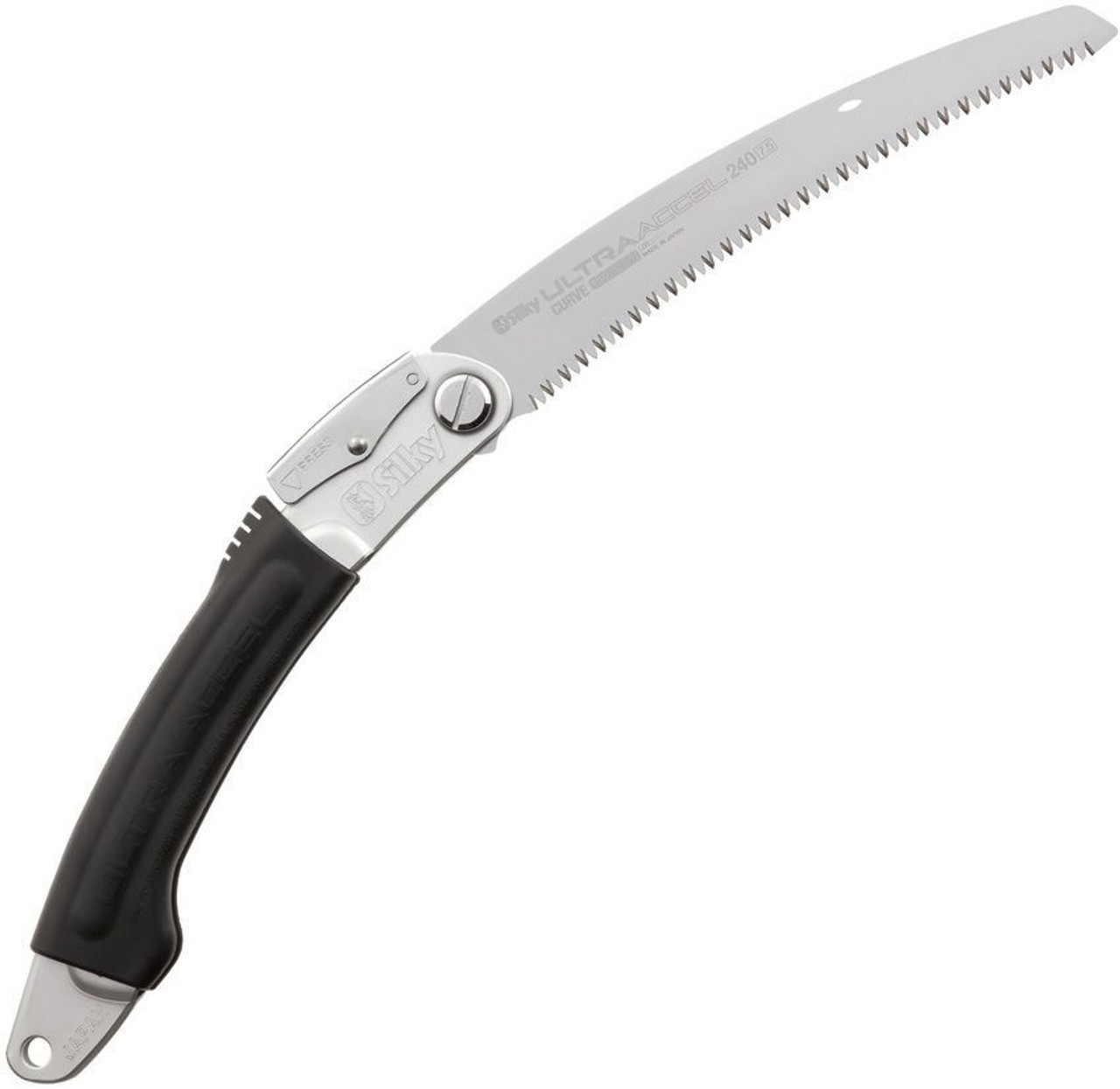 Silky Ultra Accel Folding Saw - 240mm Curved Blade, Aluminum Handle, Large Teeth